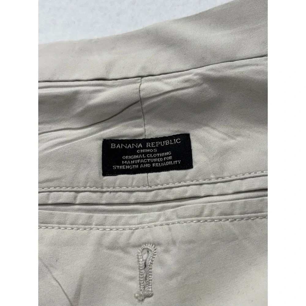 Banana Republic Chino Pants Mens 36x32 Beige Straight Leg Stretch Casual Work